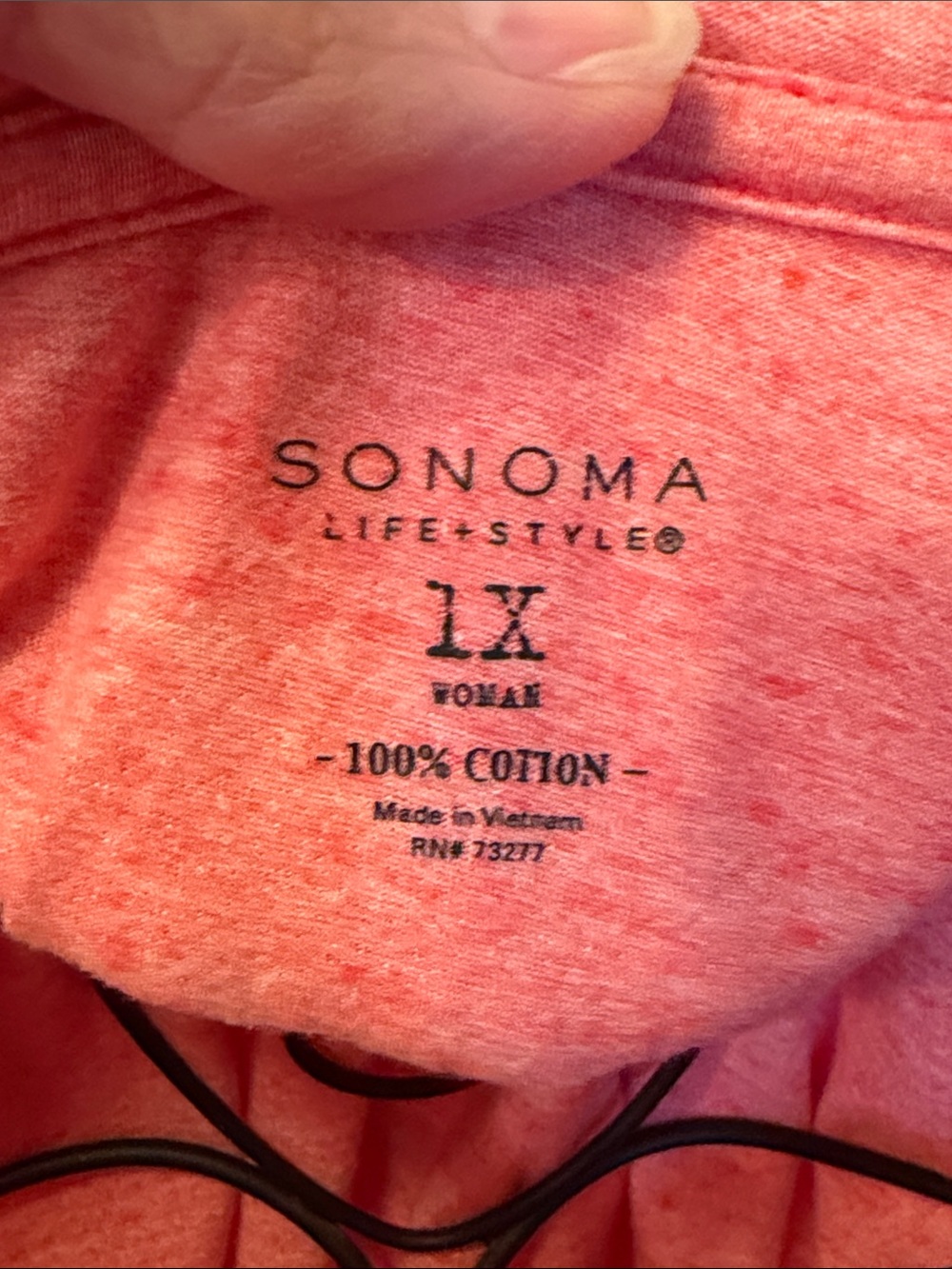🍊🍊🍊BOGOHO🍊🍊🍊Sonoma Coral Scoop Neck Lightweight Pullover-1X - Picture 8 of 10